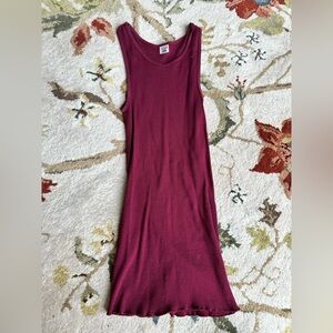 Vintage Sleeveless Burgundy Knit Tank Top Large